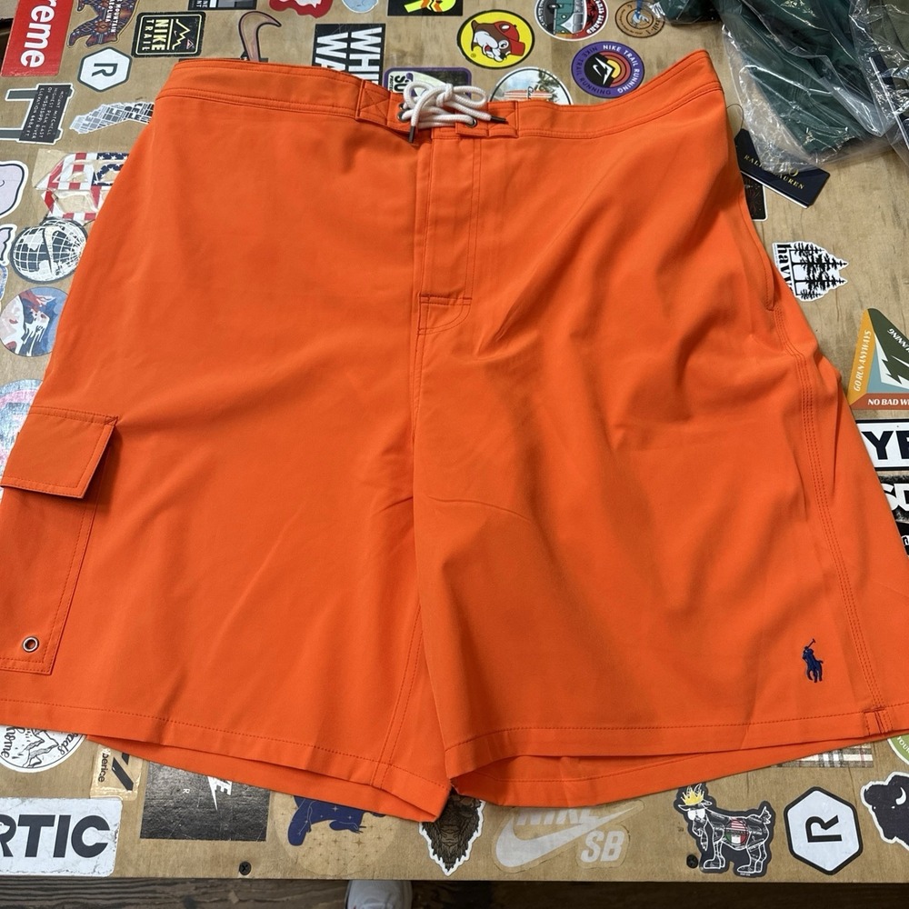 Polo Big & Tall Orange Swim Board Shorts Size 2XB NWT MSRP $79